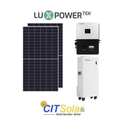 Kit de 8 Paneles Solares de 630W con Respaldo de Baterías de Litio 16 KWH LUXPOWER