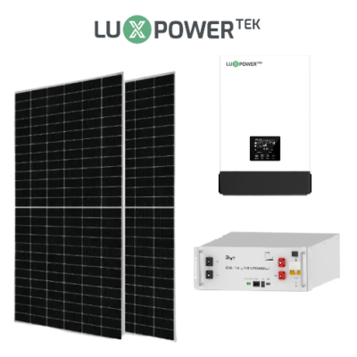 Kit de 4 Paneles 2,500W con Respaldo de Baterías de Litio 5.12kWh -DEYE