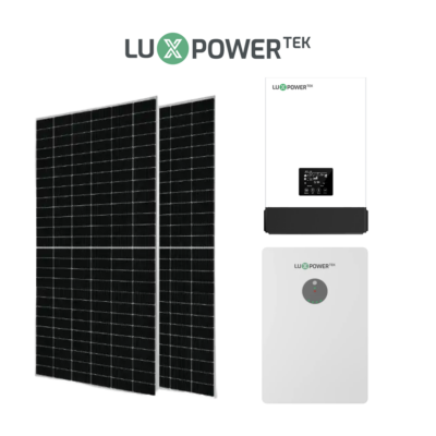 Kit de 12 Paneles 7,500W con Respaldo de Baterías de Litio 15 KWh -LUXPOWER