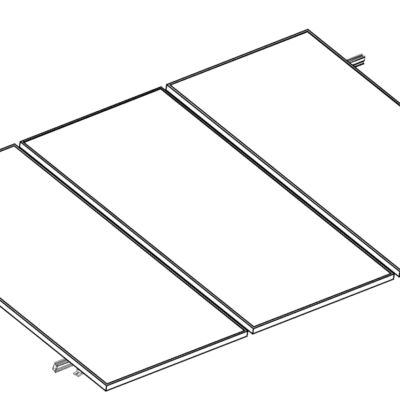 Estructura para Paneles Solares – 3 paneles a 20° hasta 1135mm