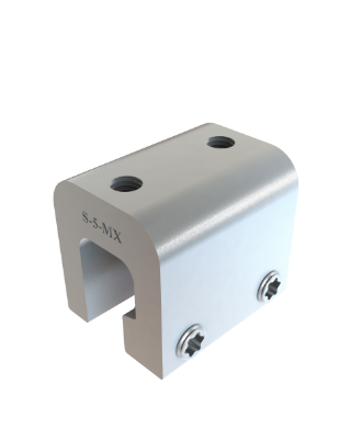 Abrazadera S-5-MX para fijación en lámina engargolada KR-18, KR-24