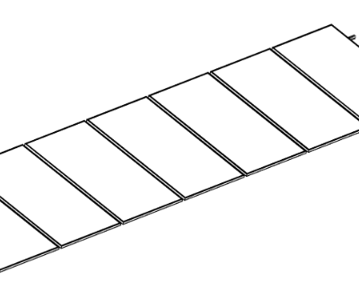 Sistema de montaje para 7 paneles de 10° a 20° hasta 1135mm