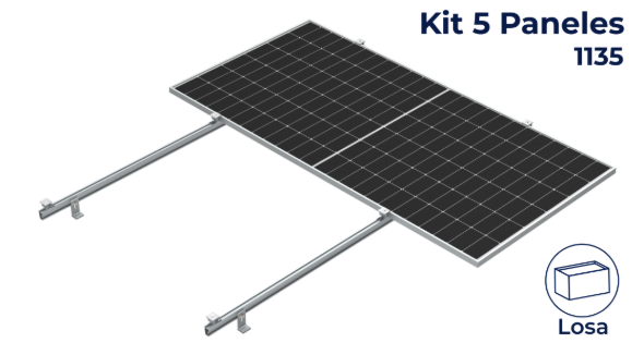 Kit next rail para 5 paneles de 0° hasta 1135mm